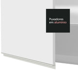 Gabinete de Cocina Glamy Blanco 120x66cm Flotante con Dos Puertas y Vidrios Reflectantes - ALACENAS Y MUEBLES MICROONDAS | Bylmo