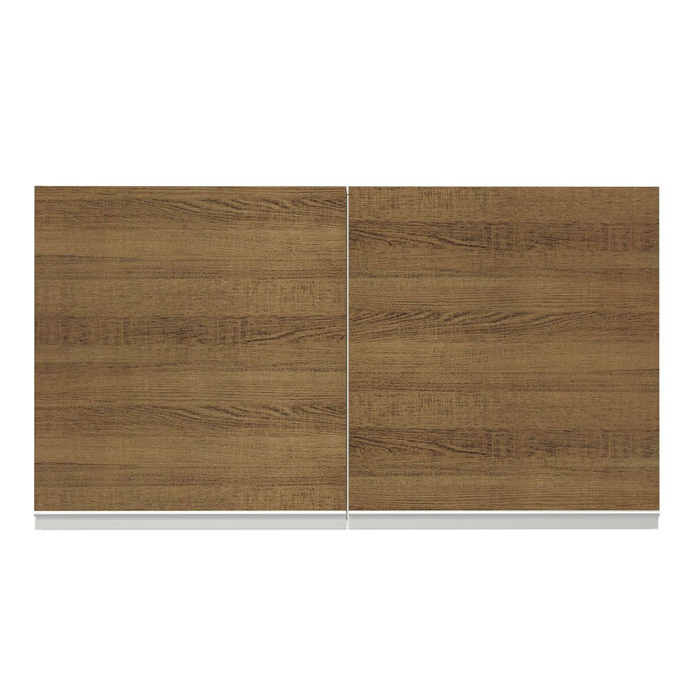 Gabinete de Cocina Glamy Blanco y Marron 120x66cm Flotante con Dos Puertas - ALACENAS Y MUEBLES MICROONDAS | Bylmo