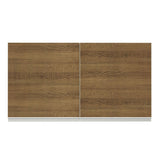 Gabinete de Cocina Glamy Blanco y Marron 120x66cm Flotante con Dos Puertas - ALACENAS Y MUEBLES MICROONDAS | Bylmo