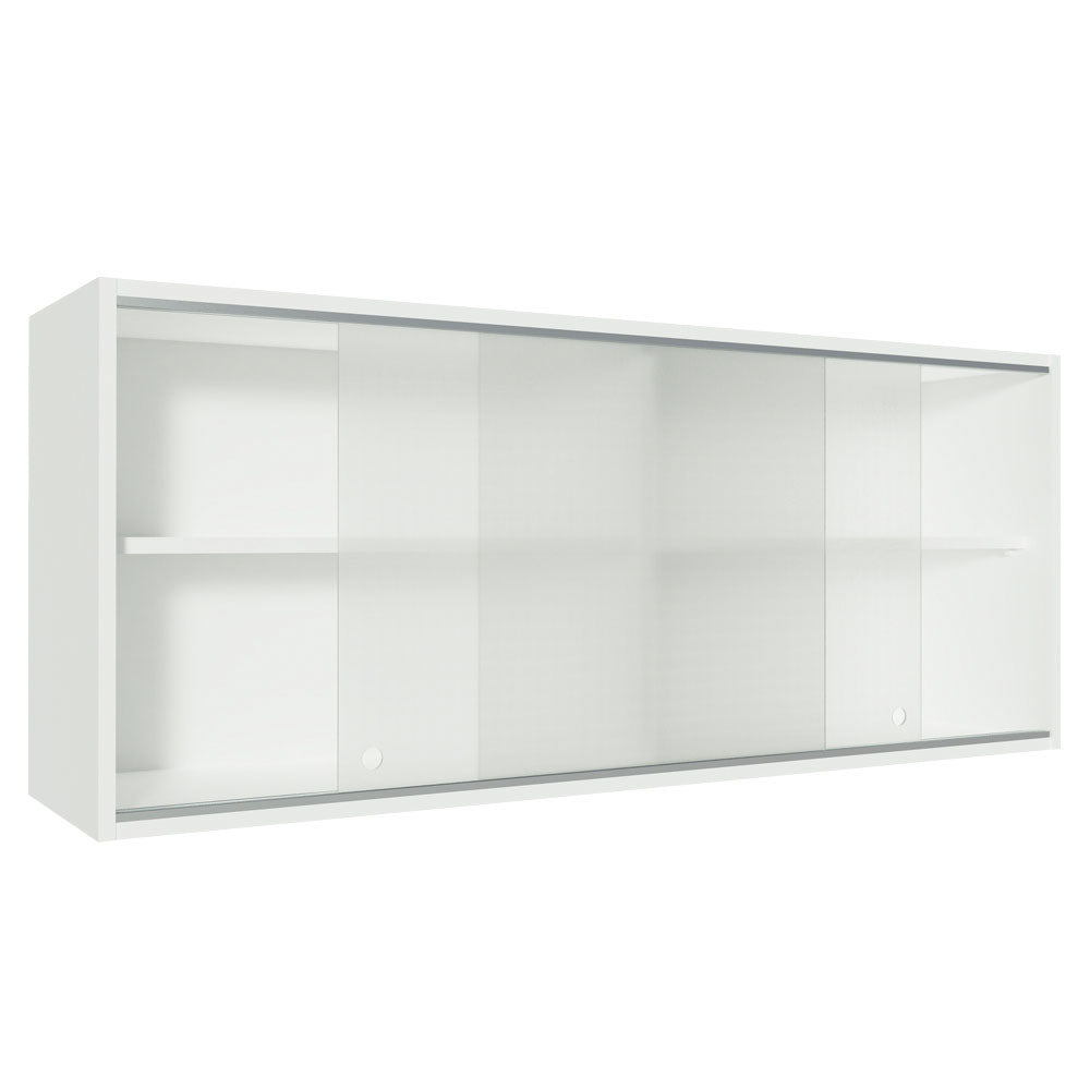 Gabinete de Cocina Glamy Blanco 120x50cm Flotante con Dos Puertas - ALACENAS Y MUEBLES MICROONDAS | Bylmo