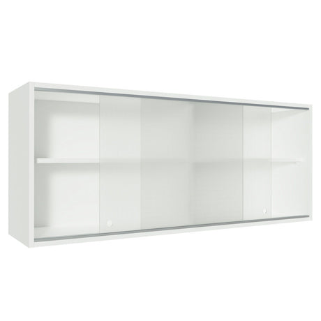 Gabinete de Cocina Glamy Blanco 120x50cm Flotante con Dos Puertas - ALACENAS Y MUEBLES MICROONDAS | Bylmo