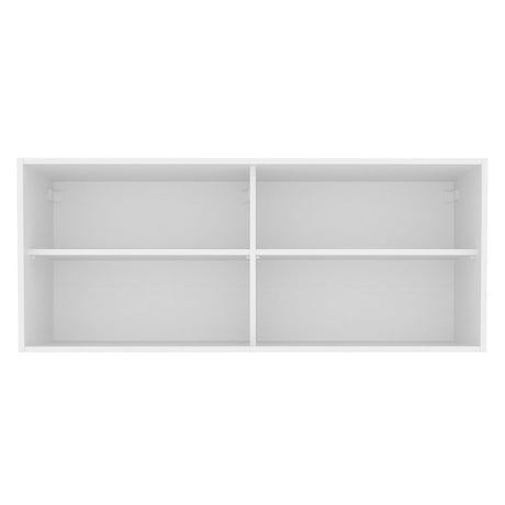 Gabinete de Cocina Glamy Blanco 120x50cm Flotante con Dos Puertas y Vidrios Reflectantes - ALACENAS Y MUEBLES MICROONDAS | Bylmo
