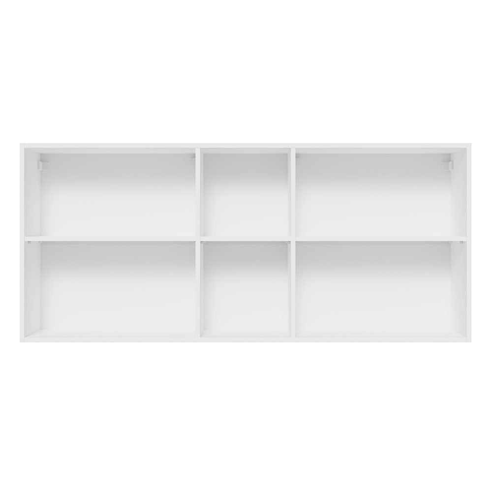 Gabinete de Cocina Glamy Blanco y Marron 150x66cm Flotante con Dos Puertas - ALACENAS Y MUEBLES MICROONDAS | Bylmo