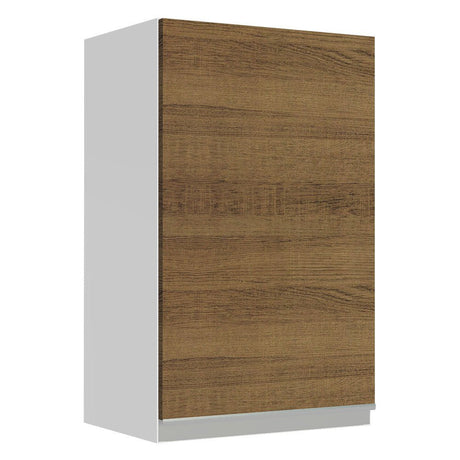 Gabinete de Cocina Glamy Blanco y Marron 40x66cm Flotante con Una Puerta - ALACENAS Y MUEBLES MICROONDAS | Bylmo