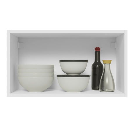 Gabinete de Cocina Glamy Blanco 60x33cm Flotante con Una Puerta - ALACENAS Y MUEBLES MICROONDAS | Bylmo