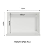Gabinete de Cocina Glamy Blanco 60x40cm Flotante sin Puertas - ALACENAS Y MUEBLES MICROONDAS | Bylmo