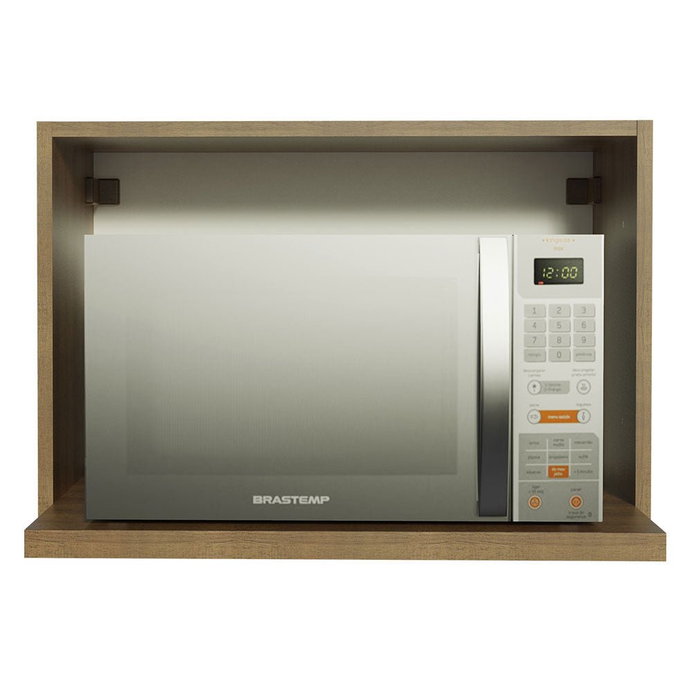 Gabinete de Cocina Glamy Marron 60x40cm Flotante sin Puertas - ALACENAS Y MUEBLES MICROONDAS | Bylmo