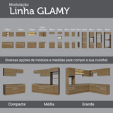 Gabinete de Cocina Glamy Marron 60x40cm Flotante sin Puertas - ALACENAS Y MUEBLES MICROONDAS | Bylmo