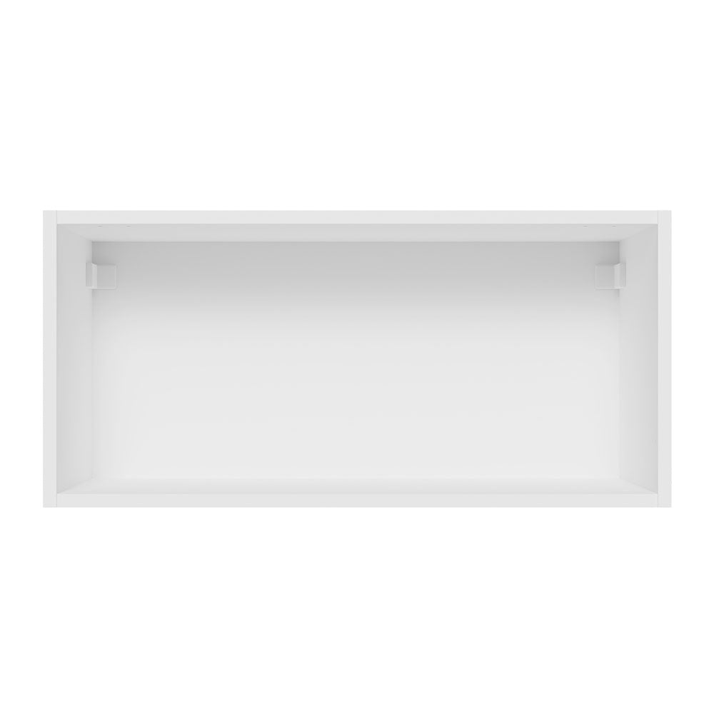 Gabinete de Cocina Glamy Blanco y Marron 70x33cm Flotante con Una Puerta - ALACENAS Y MUEBLES MICROONDAS | Bylmo