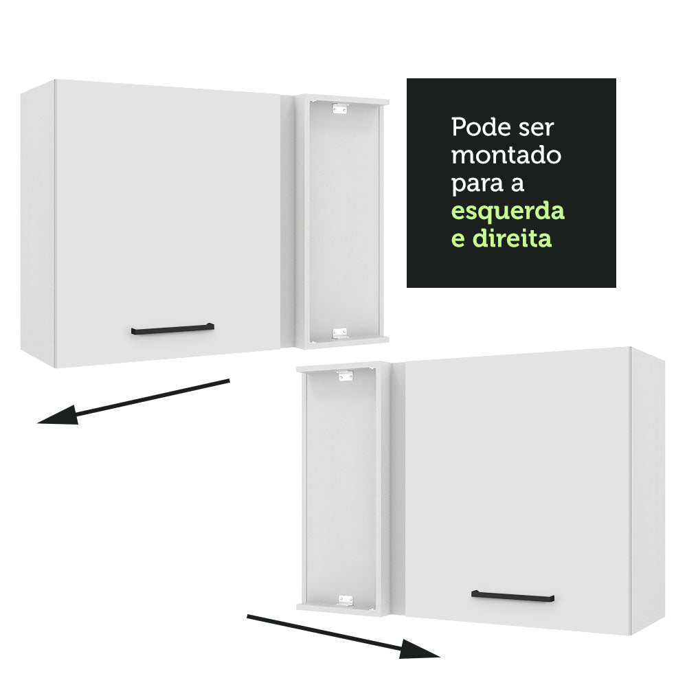 Gabinete de Cocina Agata Blanco 94x66cm Flotante con Una Puerta - ALACENAS Y MUEBLES MICROONDAS | Bylmo