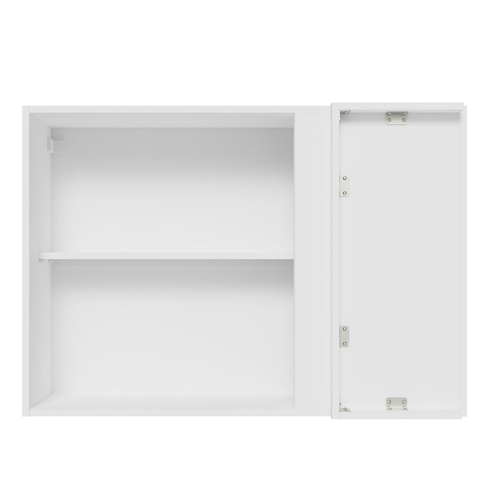 Gabinete de Cocina Glamy Blanco y Marron 94x66cm Flotante con Una Puerta - ALACENAS Y MUEBLES MICROONDAS | Bylmo