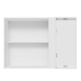 Gabinete de Cocina Glamy Blanco y Marron 94x66cm Flotante con Una Puerta - ALACENAS Y MUEBLES MICROONDAS | Bylmo