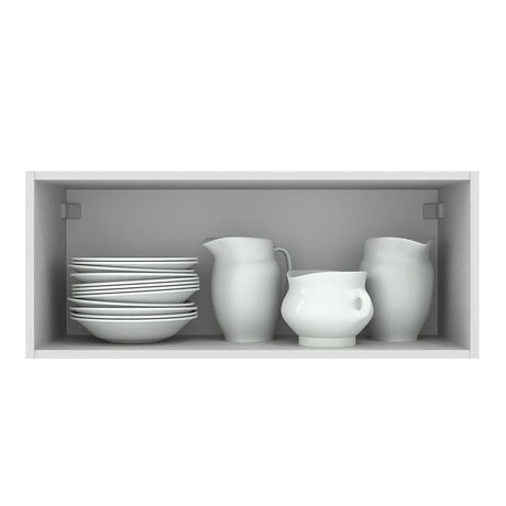 Gabinete de Cocina Agata Blanco 80x33cm Flotante con Dos Puertas - ALACENAS Y MUEBLES MICROONDAS | Bylmo