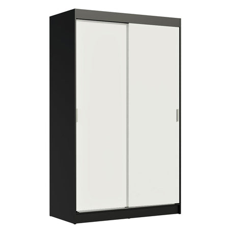 Closet Tokio Negro y Blanco 109x218cm con Dos Cajones y con Cinco Entrepaños - CLOSETS | Bylmo