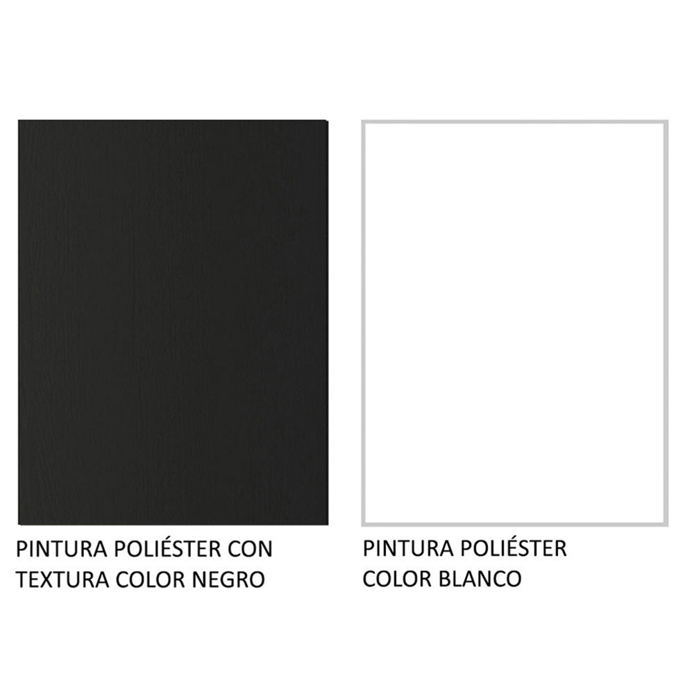 Closet Reno Negro y Blanco 180x205cm con Dos Espejos con Cuatro Cajones y con Seis Entrepaños - CLOSETS | Bylmo