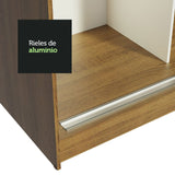 Closet Reno Marron y Negro 180x205cm con Cuatro Cajones y con Seis Entrepaños - CLOSETS | Bylmo