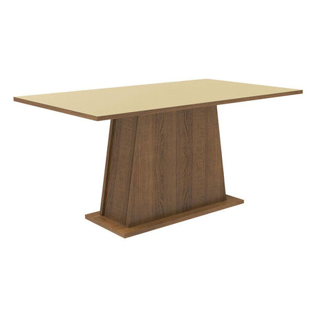 Comedor Marron y Crema 160x79cm Rectangular de Seis Puestos sin Sillas - COMEDORES | Bylmo