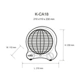 Calefactor Blanco 23x23cm De Una Velocidad sin Oscilación - CALEFACTORES | Bylmo