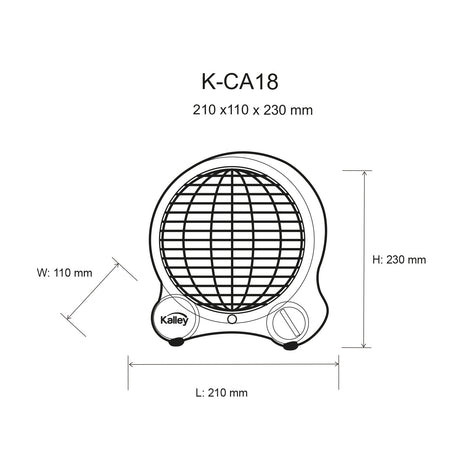 Calefactor Blanco 23x23cm De Una Velocidad sin Oscilación - CALEFACTORES | Bylmo