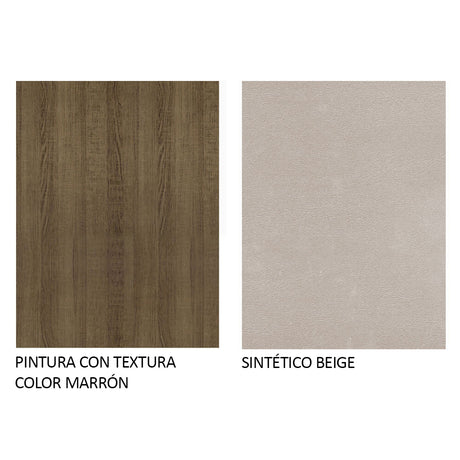 Comedor Clarice Marron y Beige 136x77cm Cuadrado de 8 Puestos con 8 Sillas - COMEDORES | Bylmo