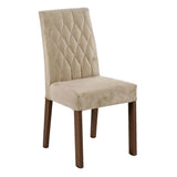 Comedor Lidia Marron y Beige 104x76cm Cuadrado de 2 Puestos con 2 Sillas - COMEDORES | Bylmo