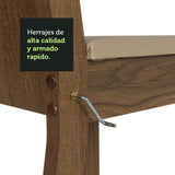 Comedor Samara Marron y Crema 90x78cm Cuadrado de 4 Puestos con 4 Sillas - COMEDORES | Bylmo