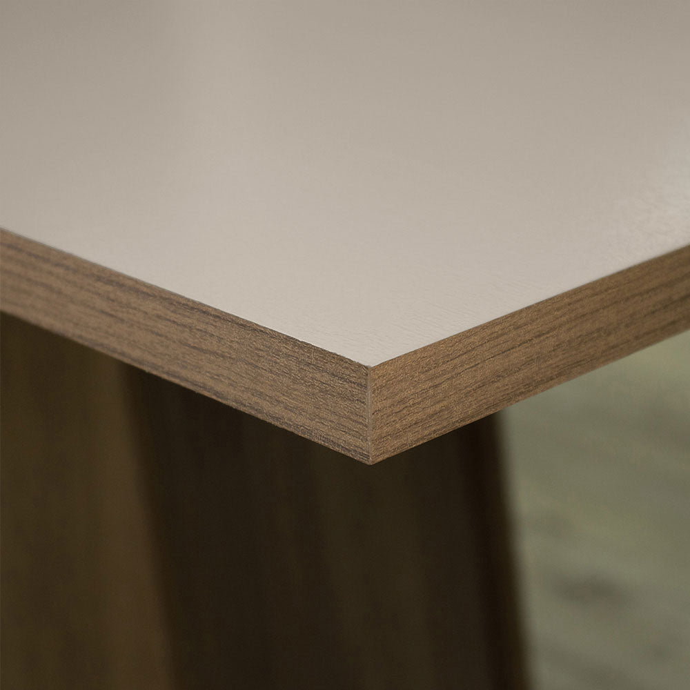 Comedor Briana Marron y Crema 90x78cm Cuadrado de 4 Puestos con 4 Sillas - COMEDORES | Bylmo