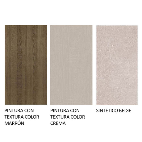 Comedor Briana Marron y Crema 90x78cm Cuadrado de 4 Puestos con 4 Sillas - COMEDORES | Bylmo