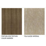 Comedor Leila Marron y Beige 136x77cm Cuadrado de 8 Puestos con 8 Sillas - COMEDORES | Bylmo