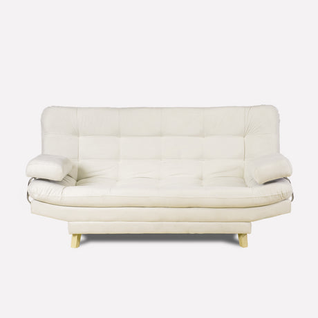 Sofá Cama Valencia Marfil 180x85cm De Tres Puestos Antifluido con Patas - SOFAS Y POLTRONAS | Bylmo