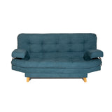 Sofá Cama Valencia Azul Aguamarina 180x85cm De Tres Puestos Antifluido con Patas - SOFAS Y POLTRONAS | Bylmo