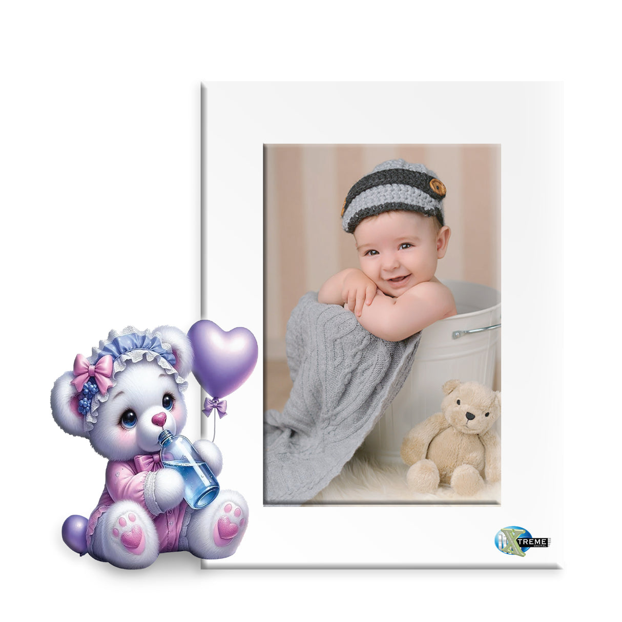 Portarretrato Kids Fantasía Blanco 19.5x20cm sin Marco y con Vidrio Protector - PORTARRETRATOS | Bylmo
