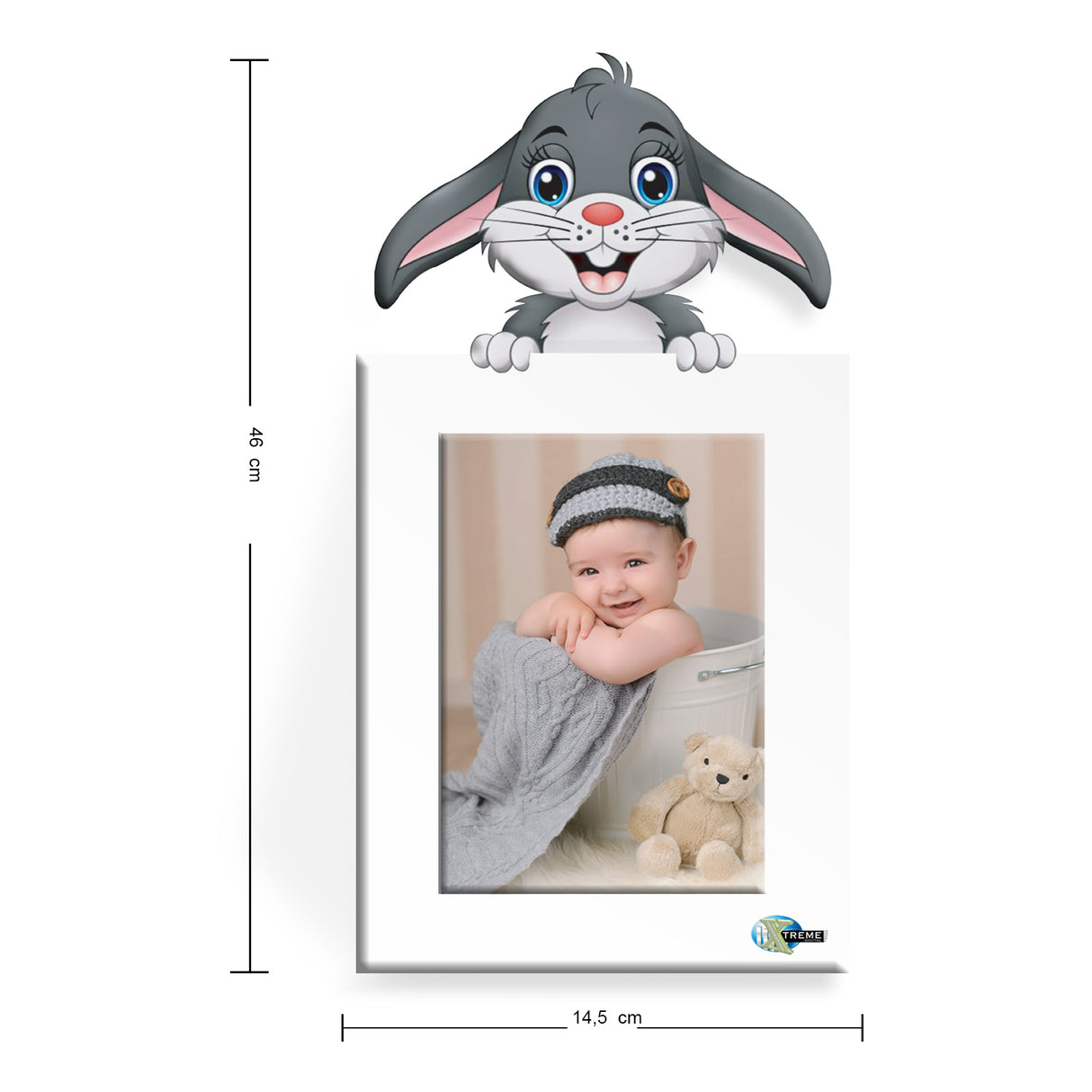 Portarretrato Kids Blanco 29x14.5cm sin Marco y con Vidrio Protector - PORTARRETRATOS | Bylmo