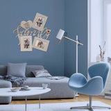 Cuadro Portarretrato Family Gris Claro 48.5x49.5cm sin Marco y con Vidrio Protector - PORTARRETRATOS | Bylmo