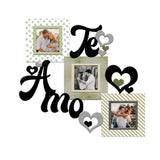 Cuadro Portarretrato Te Amo Verde 45.5x43cm sin Marco y con Vidrio Protector - PORTARRETRATOS | Bylmo