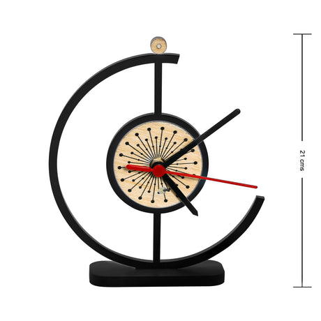 Reloj de Mesa Elegance Negro 20x20cm Circular Analogo de Baterias - RELOJES | Bylmo