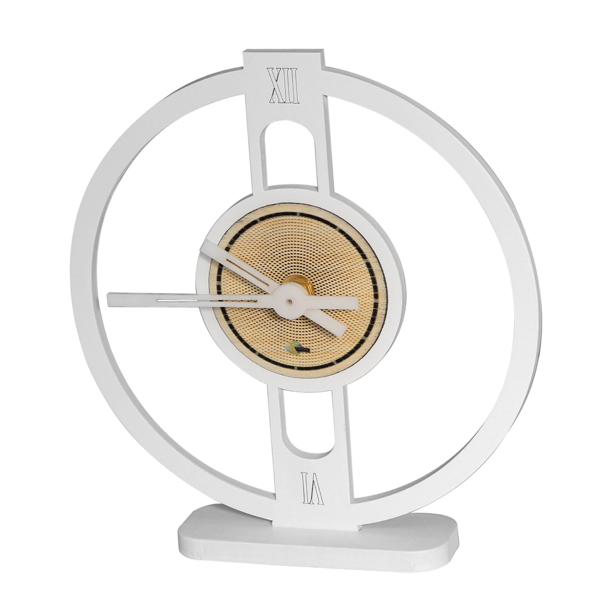 Reloj de Mesa Orion Blanco 20x20cm Circular Analogo de Baterias - RELOJES | Bylmo