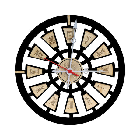 Set X 2 Relojes de Pared Nautic Orion Negro 30x30cm Circular Analogo de Baterias - RELOJES | Bylmo
