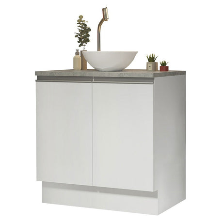 Mueble para Lavamanos Blanco 80x84cm Individual sin Lavamanos y sin Cajones - MUEBLES PARA LAVAMANOS | Bylmo