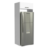 Mueble Auxiliar para Nevera Agata Blanco 83x225cm con Dos Compartimientos - BARRAS Y MUEBLES AUXILIARES | Bylmo