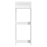 Mueble Auxiliar para Nevera Glamy Blanco y Marron 83x225cm con Dos Compartimientos - BARRAS Y MUEBLES AUXILIARES | Bylmo