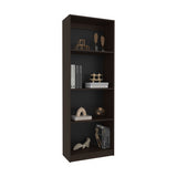 Estantería Home Nogal 62.8x180.6cm Rectangular con Tres Entrepaños y Cuatro Compartimientos - BIBLIOTECAS Y ESTANTERIAS | Bylmo