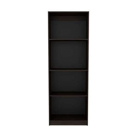 Estantería Home Nogal 62.8x180.6cm Rectangular con Tres Entrepaños y Cuatro Compartimientos - BIBLIOTECAS Y ESTANTERIAS | Bylmo
