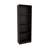 Estantería Home Nogal 62.8x180.6cm Rectangular con Tres Entrepaños y Cuatro Compartimientos - BIBLIOTECAS Y ESTANTERIAS | Bylmo