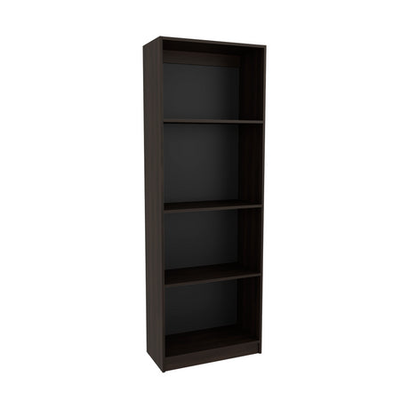 Estantería Home Nogal 62.8x180.6cm Rectangular con Tres Entrepaños y Cuatro Compartimientos - BIBLIOTECAS Y ESTANTERIAS | Bylmo
