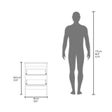 Mesa de Noche Newcastle Blanco 48x66cm con Dos Cajones y con Patas - MESAS DE NOCHE | Bylmo