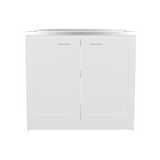 Mueble Inferior de Cocina Zurich Blanco 98.5x88.6cm con Mesón de Acero Inoxidable con Pozuelo y sin Estufa - MUEBLES INFERIORES DE COCINA | Bylmo
