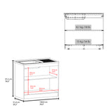 Mueble Inferior de Cocina Zurich Blanco 98.5x88.6cm con Mesón de Acero Inoxidable con Pozuelo y sin Estufa - MUEBLES INFERIORES DE COCINA | Bylmo