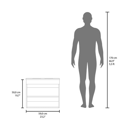 Mueble para Lavamanos Indivudual Chaux Wengue 59x50cm Flotante con Lavamanos de Sobreponer con Dos Puertas - MUEBLES PARA LAVAMANOS | Bylmo