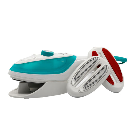 Plancha Blanco y Azul 8.5x8cm con Vapor y Dispensaodor y Rociador de Agua - PLANCHAS | Bylmo